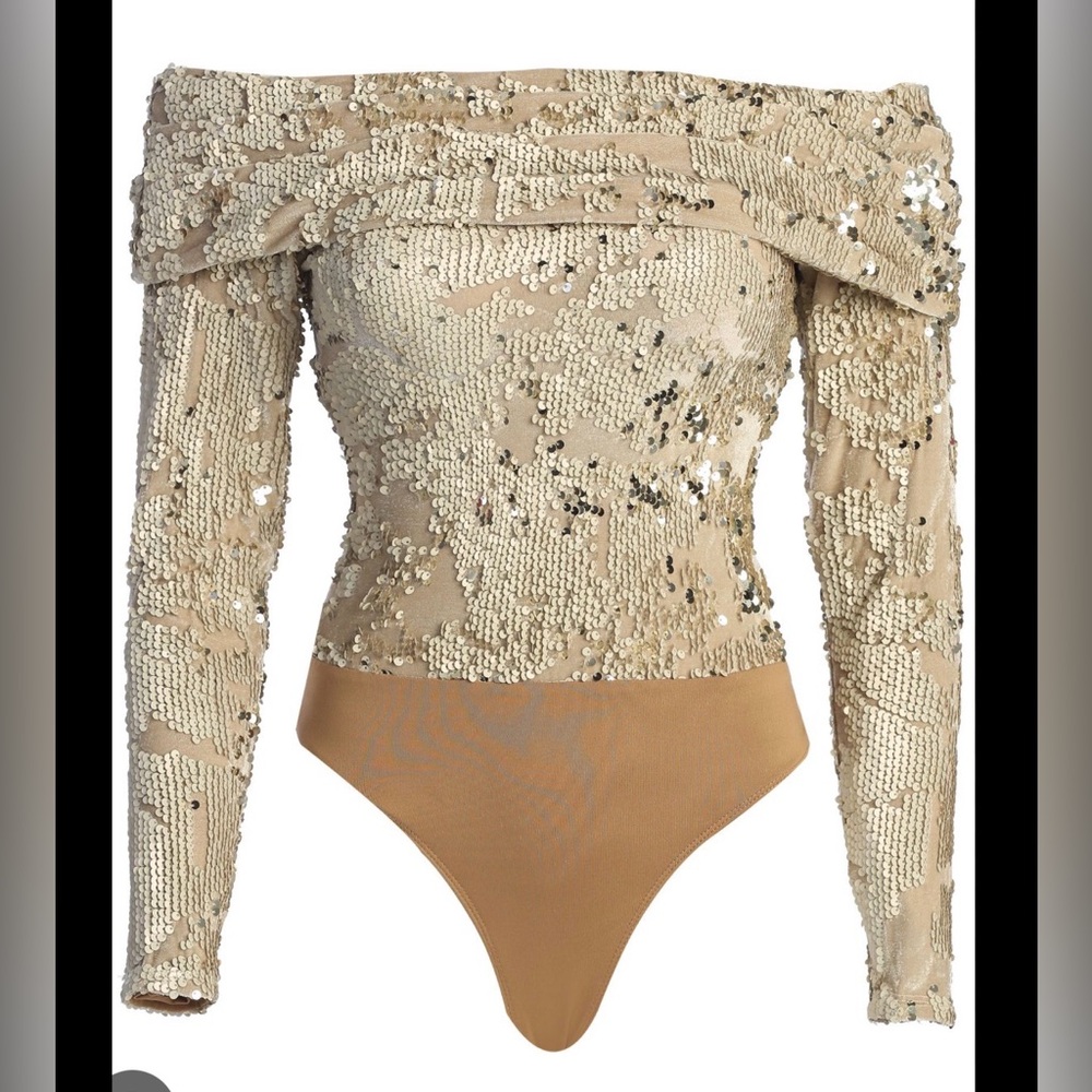 NWT JLUXLABEL Sequin Off-Shoulder Top and Pants Set - Picture 9 of 14